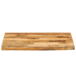 Dessus de table 40x40x2,5 cm bord vivant bois massif manguier