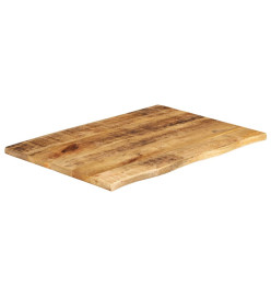 Dessus de table 80x60x3,8 cm bord vivant bois massif manguier