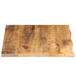 Dessus de table 80x60x3,8 cm bord vivant bois massif manguier