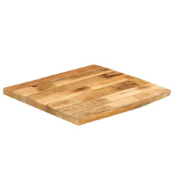 Dessus de table 60x60x2,5 cm bord vivant bois massif manguier