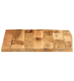 Dessus de table 60x60x2,5 cm bord vivant bois massif manguier