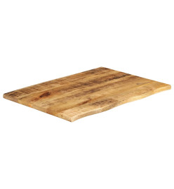 Dessus de table 80x60x2,5 cm bord vivant bois massif manguier