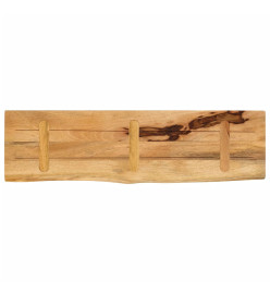 Dessus de table 100x40x3,8 cm bord vivant bois massif manguier