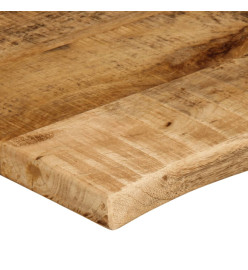 Dessus de table 100x60x3,8 cm bord vivant bois massif manguier