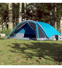 Tente de cabine familiale 6 personnes bleu imperméable