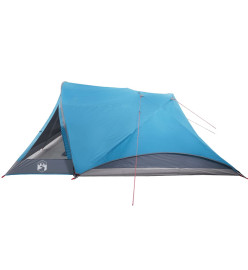 Tente de cabine familiale 6 personnes bleu imperméable