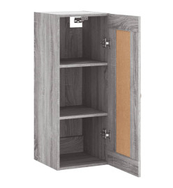 Armoire murale sonoma gris 34,5x34x90 cm bois d'ingénierie