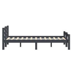Cadre de lit Gris foncé Bois de pin massif 180x200 cm