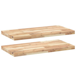 Étagères flottantes 2 pcs 100x40x4 cm acacia massif non traité