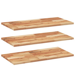 Étagères flottantes 3 pcs 60x40x2 cm acacia massif à l'huile