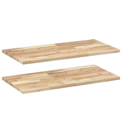 Étagères flottantes 2 pcs 60x40x2 cm acacia massif non traité