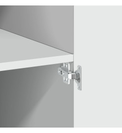 Buffet haut blanc 70x42,5x185 cm bois d'ingénierie