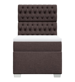 Sommier à lattes de lit avec matelas Marron foncé 90x200 cm
