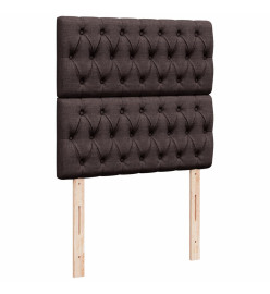 Sommier à lattes de lit avec matelas Marron foncé 90x200 cm