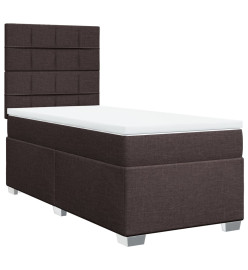 Sommier à lattes de lit avec matelas Marron foncé 90x200 cm