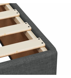 Sommier à lattes de lit avec matelas Gris foncé 80x200 cm Tissu