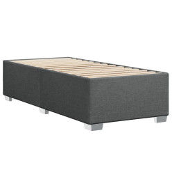 Sommier à lattes de lit et matelas Gris foncé 90x190 cm Tissu