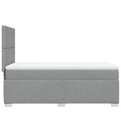 Sommier à lattes de lit et matelas Gris clair 90x190 cm Tissu