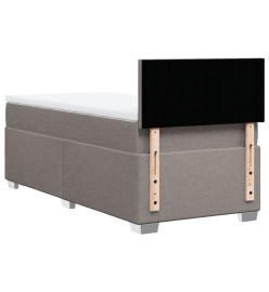 Sommier à lattes de lit avec matelas Taupe 90x200 cm Tissu