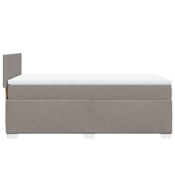 Sommier à lattes de lit avec matelas Taupe 90x200 cm Tissu