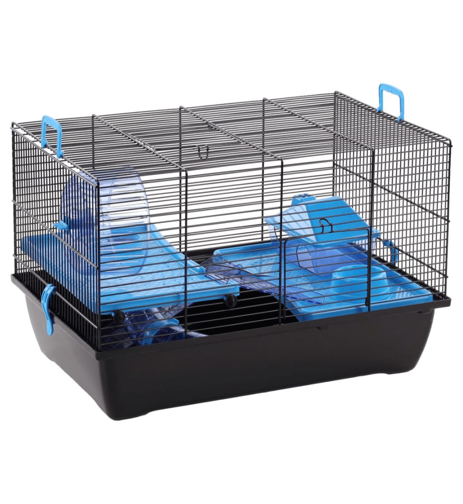 FLAMINGO Cage pour hamsters Jaro 2 50,5x33x32,5 cm Noir et bleu