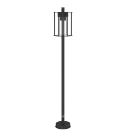 Lampadaires d'extérieur 3 pcs noir 100 cm acier inoxydable