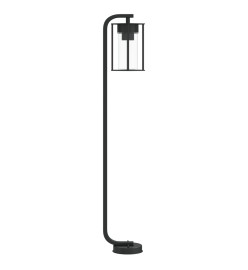 Lampadaires d'extérieur 3 pcs noir 100 cm acier inoxydable