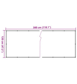 Écran d'intimité de jardin gris 300x120 cm PVC