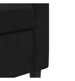 Ensemble de canapés 2 pcs avec coussins Noir Velours