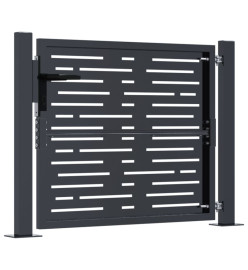 Portail de jardin anthracite 105x80cm acier conception de carré