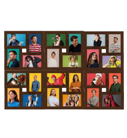 Collage de cadres photo de photo 24x(10x15 cm) Marron foncé MDF