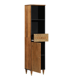 Armoire de salle de bain 38x33x160 cm bois massif de manguier