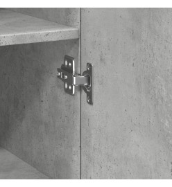 Buffet haut gris béton 50x42,5x185 cm bois d'ingénierie