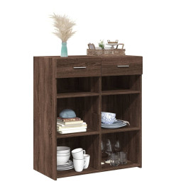 Buffet chêne marron 80x42,5x93 cm bois d'ingénierie