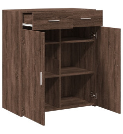 Buffet chêne marron 80x42,5x93 cm bois d'ingénierie