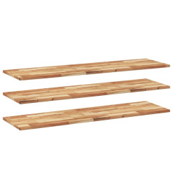 Étagères flottantes 3 pcs 120x40x2 cm acacia massif à l'huile