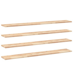 Étagères flottantes 4 pcs 140x20x2 cm acacia massif non traité