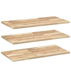 Étagères flottantes 3 pcs 100x40x2 cm acacia massif non traité