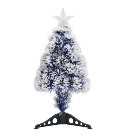 Sapin de Noël artificiel LED Blanc et bleu 64 cm Fibre optique