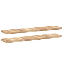 Étagères flottantes 2 pcs 120x30x4 cm acacia massif non traité