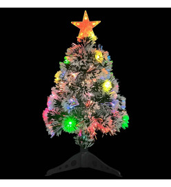 Sapin de Noël artificiel LED Blanc et bleu 64 cm Fibre optique