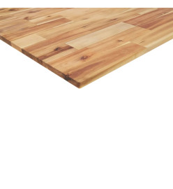 Étagère de vasque murale acier et bois massif d'acacia