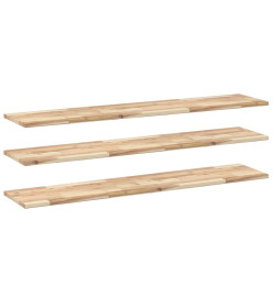 Étagères flottantes 3 pcs 140x30x2 cm acacia massif non traité