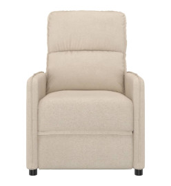 Fauteuil inclinable Crème Tissu microfibre