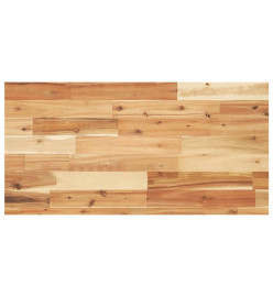 Étagère de vasque murale acier et bois massif d'acacia