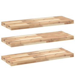 Étagères flottantes 3 pcs 100x30x4 cm acacia massif non traité