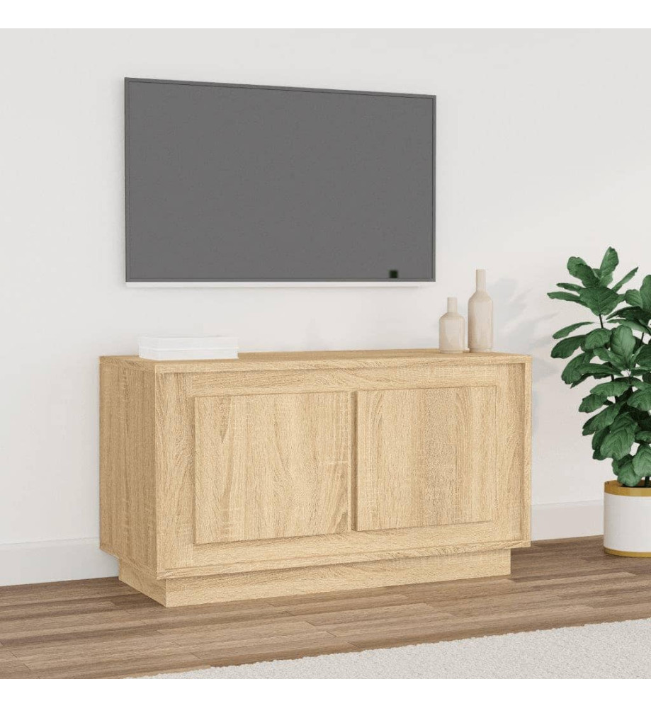 Meuble TV chêne sonoma 80x35x45 cm bois d'ingénierie