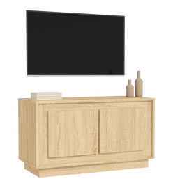 Meuble TV chêne sonoma 80x35x45 cm bois d'ingénierie