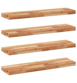 Étagères flottantes 4 pcs 100x20x4 cm acacia massif à l'huile