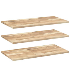 Étagères flottantes 3 pcs 60x40x2 cm acacia massif non traité